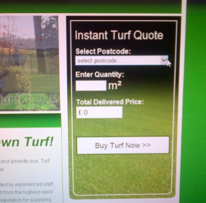 Calculate a price for your turf online